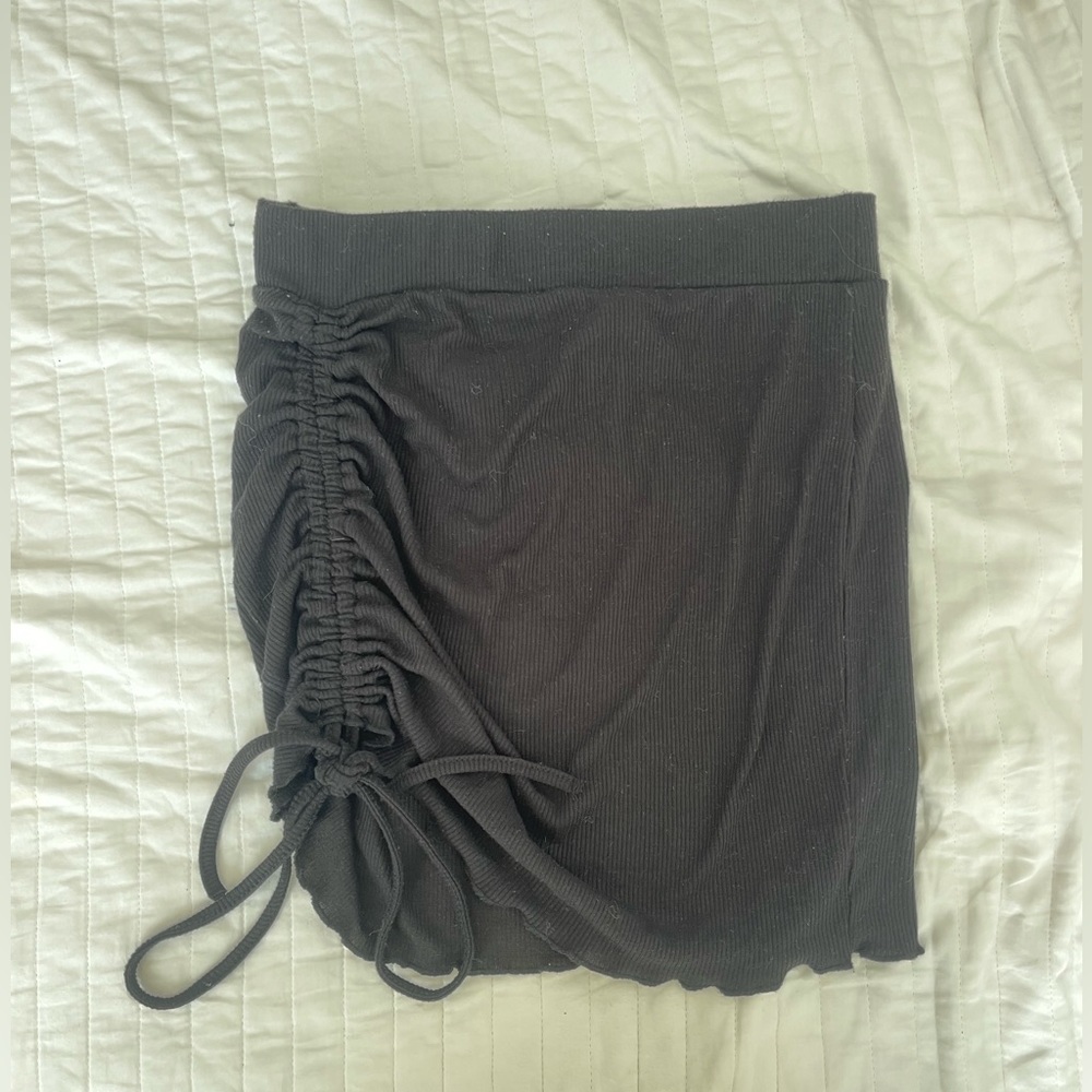 Black mini skirt